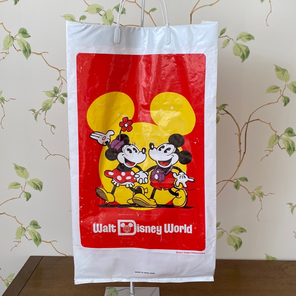 VTG Walt Disney World Mickey and Minnie Mouse  Shopping Bag with Handles